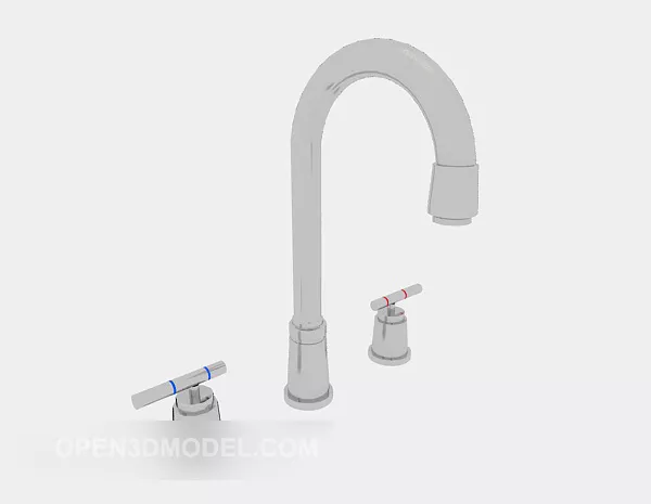 Inox Water Tap 3d model