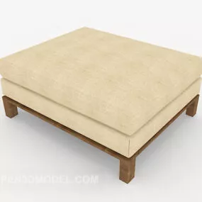 Modern Minimalist Square Sofa Stool 3d model