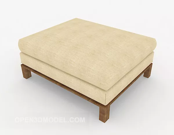 Chrome Stool Luxurious Style 3d model