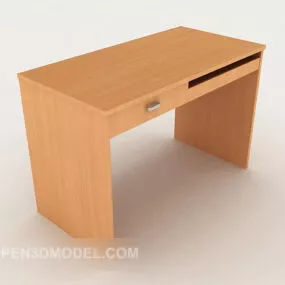 Simple Wooden Desk for Home 3d model