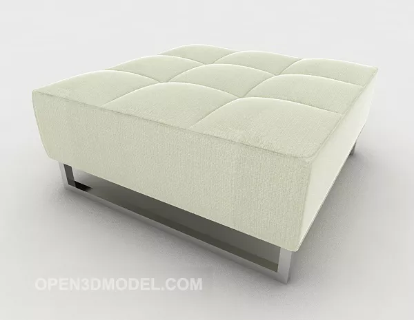 Modern Minimalist Stool White Leather 3d model Modern Minimalist Stool White Leather 3d model