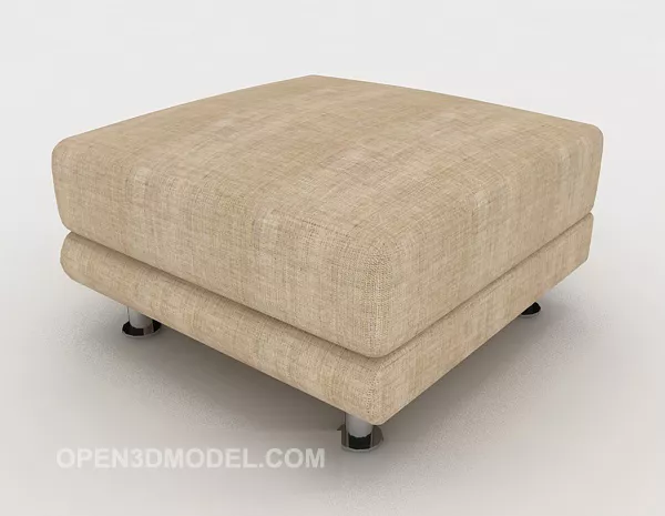 Modern Simple Home Stool Brown Fabric 3d model Modern Simple Home Stool Brown Fabric 3d model
