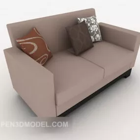 Modern Home Double Sofa V1 3d model