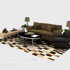 Modern Simple Home Sofa Sets 3d model