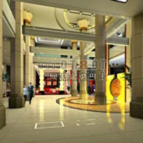 Hotel Lobby Hall 3d model