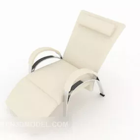 Modern Home Lounge Chair Beige Color 3d model