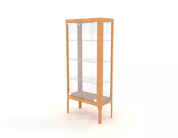 Simple Wooden Bookcase For Home 3d model Simple Wooden Bookcase For Home 3d model