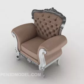 European-style Home Single Sofa V1 3d model