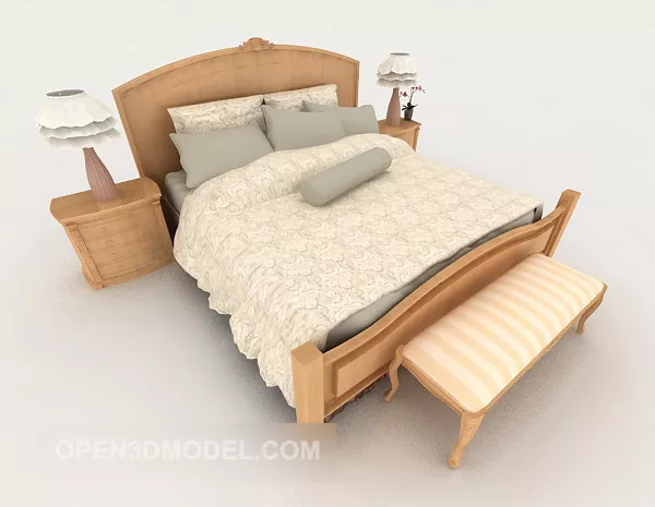 Modern Style Home Double Bed V1 3d model Modern Style Home Double Bed V1 3d model