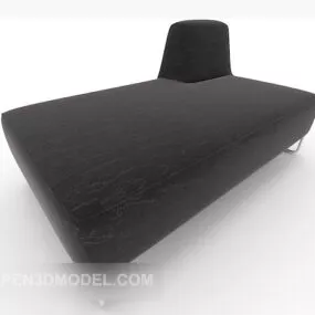 Black Sofa Stool V1 3d model