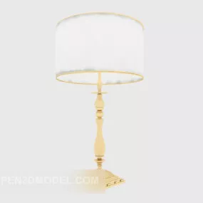 Home Small Table Lamp White Shade 3d model