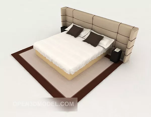 Simple Home Bed Brown Carpet 3d model Simple Home Bed Brown Carpet 3d model
