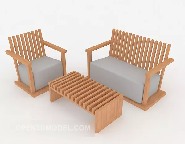 Modern Simple Combination Sofa With Table 3d model Modern Simple Combination Sofa With Table 3d model
