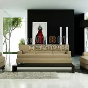 Living Room Modern Sofa 3d model
