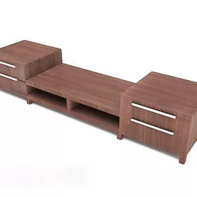 Home Modern Solid Tv Cabinet Wooden 3d model