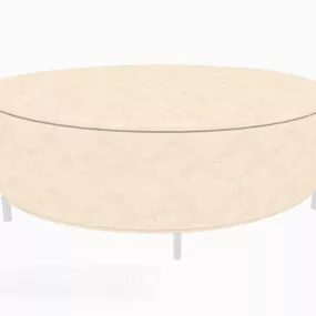 Simple Sofa Stool Beige Color 3d model