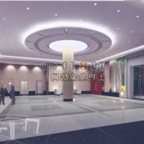 Hall Furniture Round Ceiling 3d model