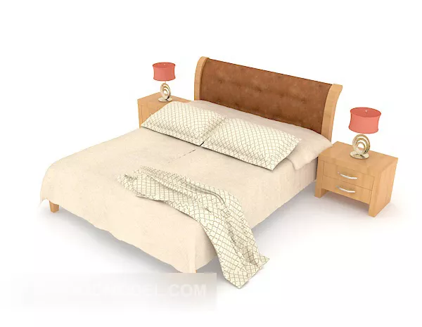 Modern Style Home Double Bed Furniture 3d model Modern Style Home Double Bed Furniture 3d model