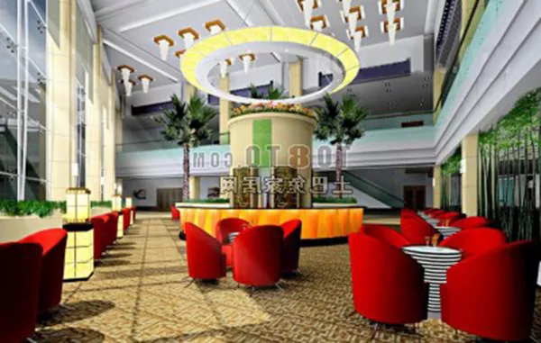 Hotel Furniture With Ceiling Decoration Interior 3d model Hotel Furniture With Ceiling Decoration Interior 3d model