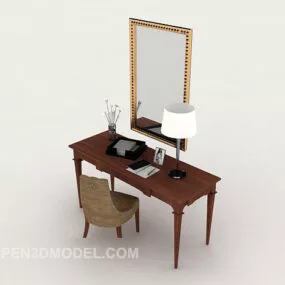 Simple European Dresser Furniture V1 3d model