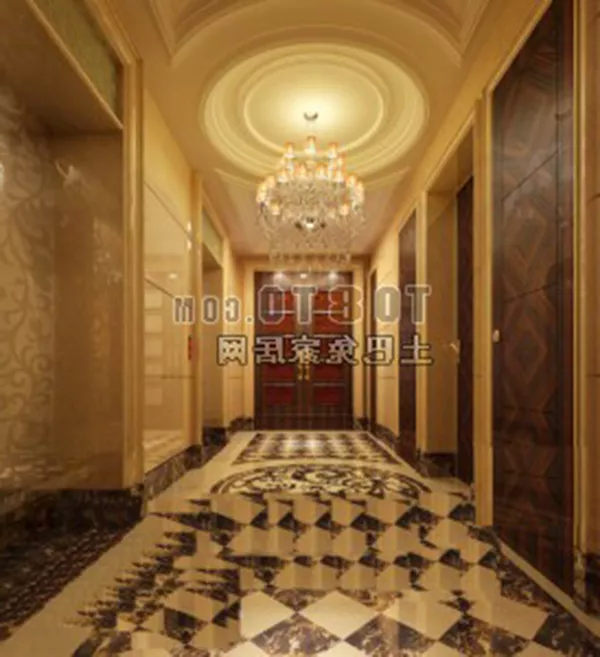 Hotel Corridor Decor Interior 3d model Hotel Corridor Decor Interior 3d model