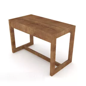 Simple Stool Wood 3d model