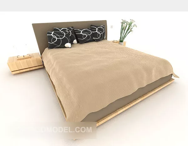 Bed Blanket Wrinkle Style 3d model