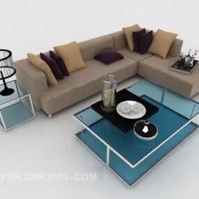 Simple Modern Combination Sofa 3d model