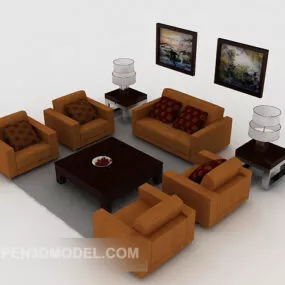 New Chinese Simple Combination Sofa 3d model