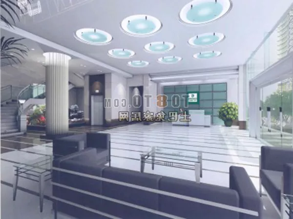 Big Office Hall 3d model Big Office Hall 3d model