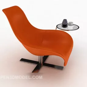 Orange Lounge Chair Furniture 3d model