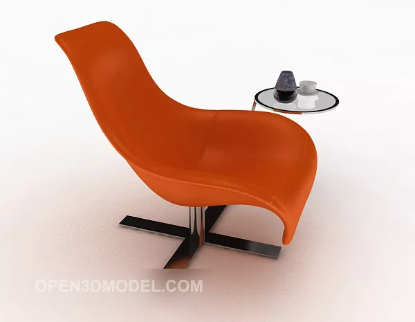 Lounge With Curved Steel Frame 3d model