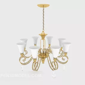 Classic Home European Chandelier 3d model