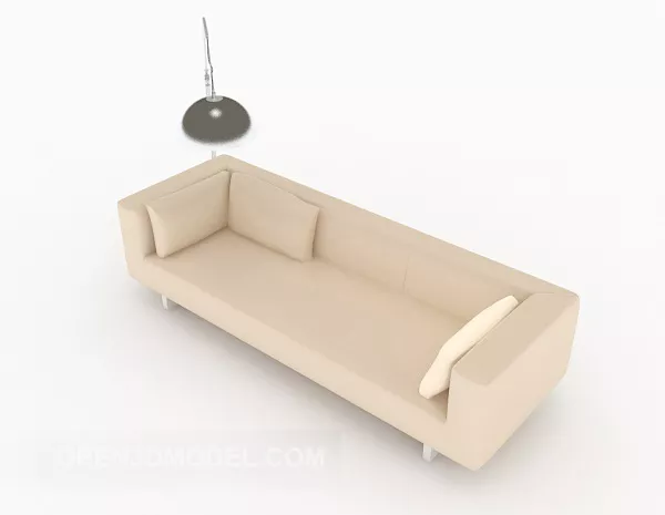 Simple Light Fabric Home Sofa 3d model Simple Light Fabric Home Sofa 3d model