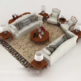 European Sofa Sets Design 3d model