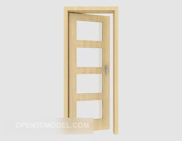 Retro Push Pull Door Handles 3d model