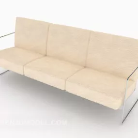 Yellow Multi Seaters Sofa Design 3d model