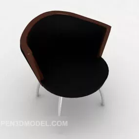 Black Single Sofa Design V2 3d model