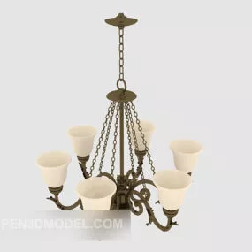 Common European Home Chandelier Design 3d model