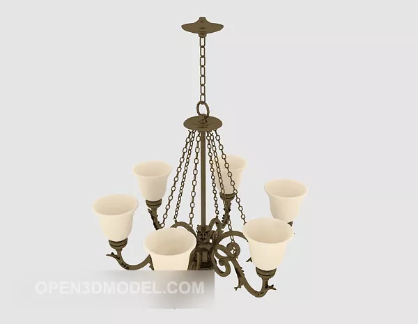 Common European Home Chandelier Design 3d model Common European Home Chandelier Design 3d model