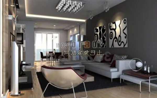 Living Room Modern Apartment Interior 3d model Living Room Modern Apartment Interior 3d model