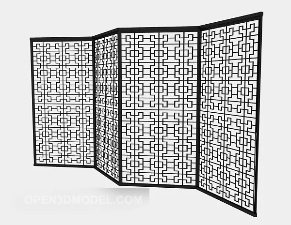 Solid Wood Screen 3d model Solid Wood Screen 3d model