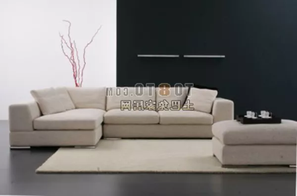 Beige Sofa For Living Room 3d model Beige Sofa For Living Room 3d model