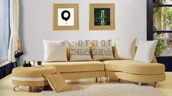 Modern Sofa With Picture Wall 3d model Modern Sofa With Picture Wall 3d model