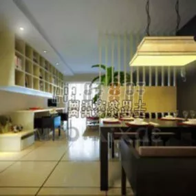 Modern Style Apartment Living Room 3d model