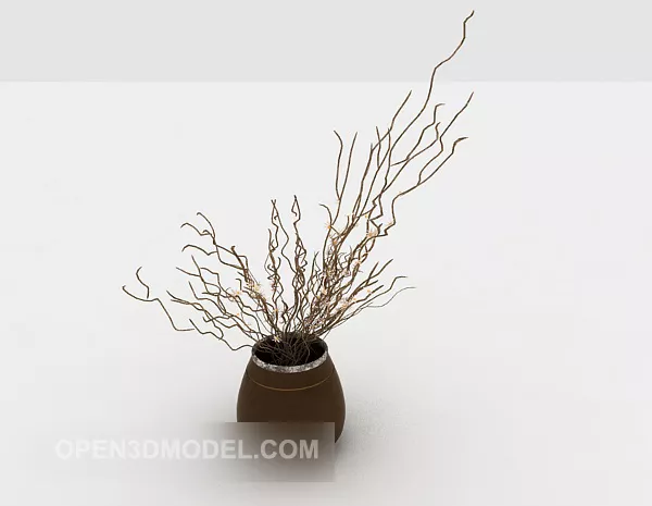 Home Potted Decoration Dry Tree 3d model Home Potted Decoration Dry Tree 3d model
