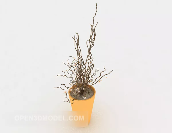 Simple Dry Tree Decorative Potted 3d model Simple Dry Tree Decorative Potted 3d model