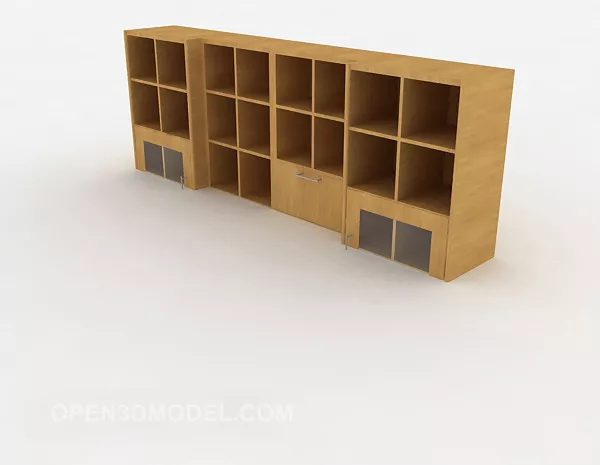Rack With Books, Cup Shape Shelf 3d model