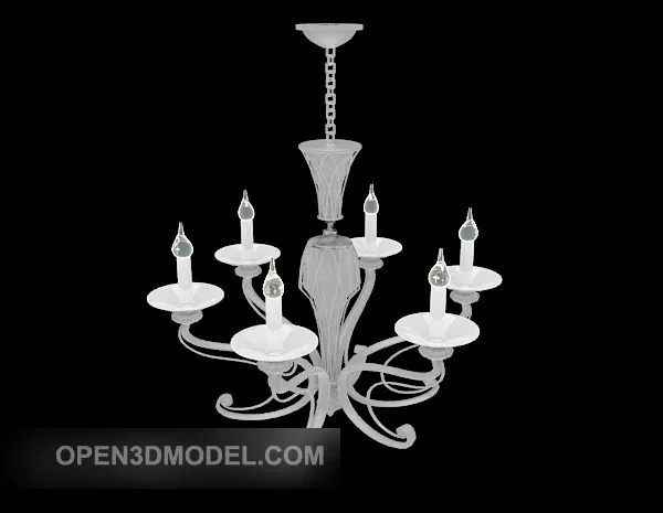 Simple European Chandelier 3d model Simple European Chandelier 3d model
