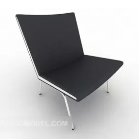 Outdoor Black Home Lounge Chair 3d model